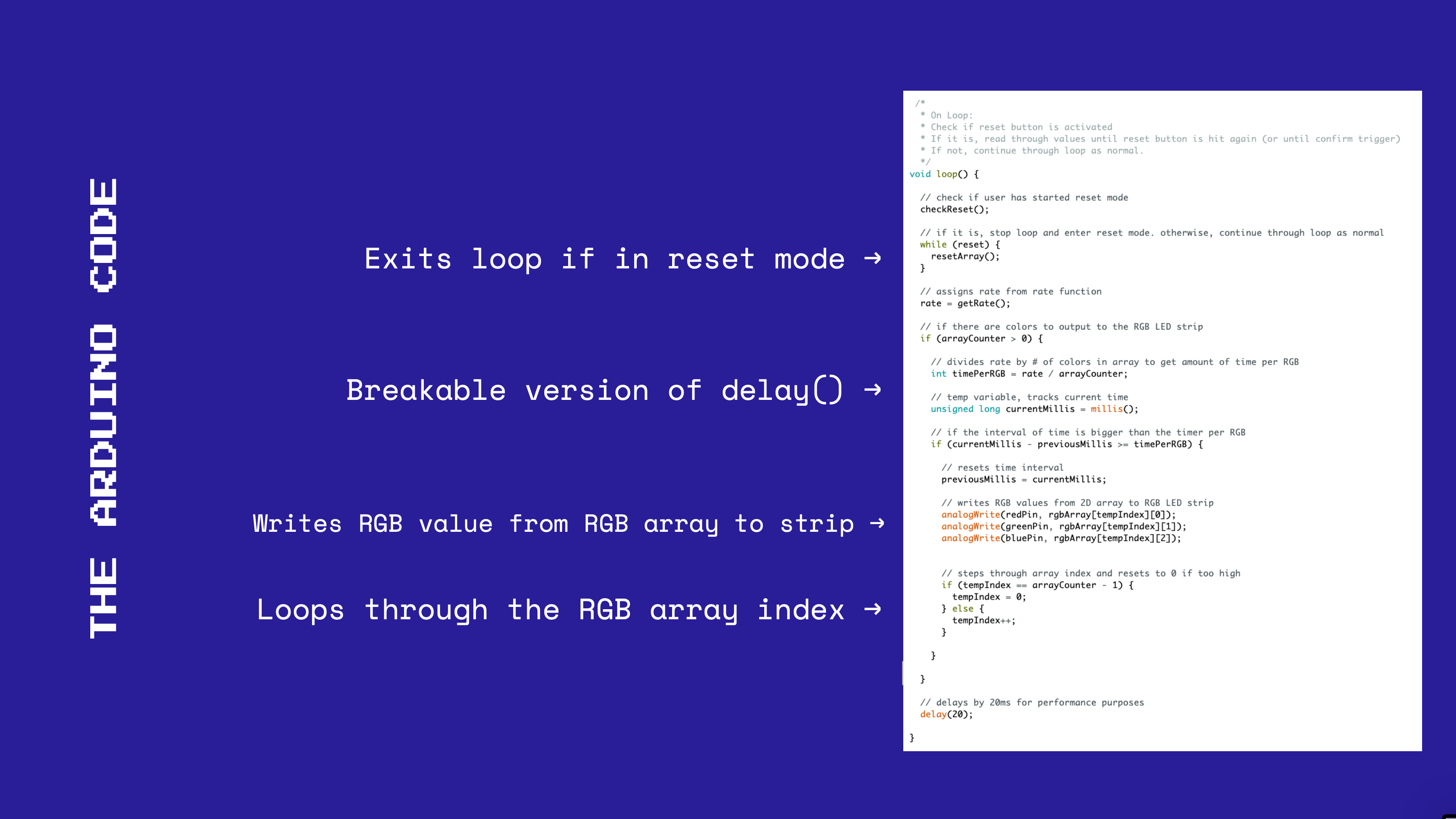 Figure 4. Diagram of the Arduino Code for the Main Loop.